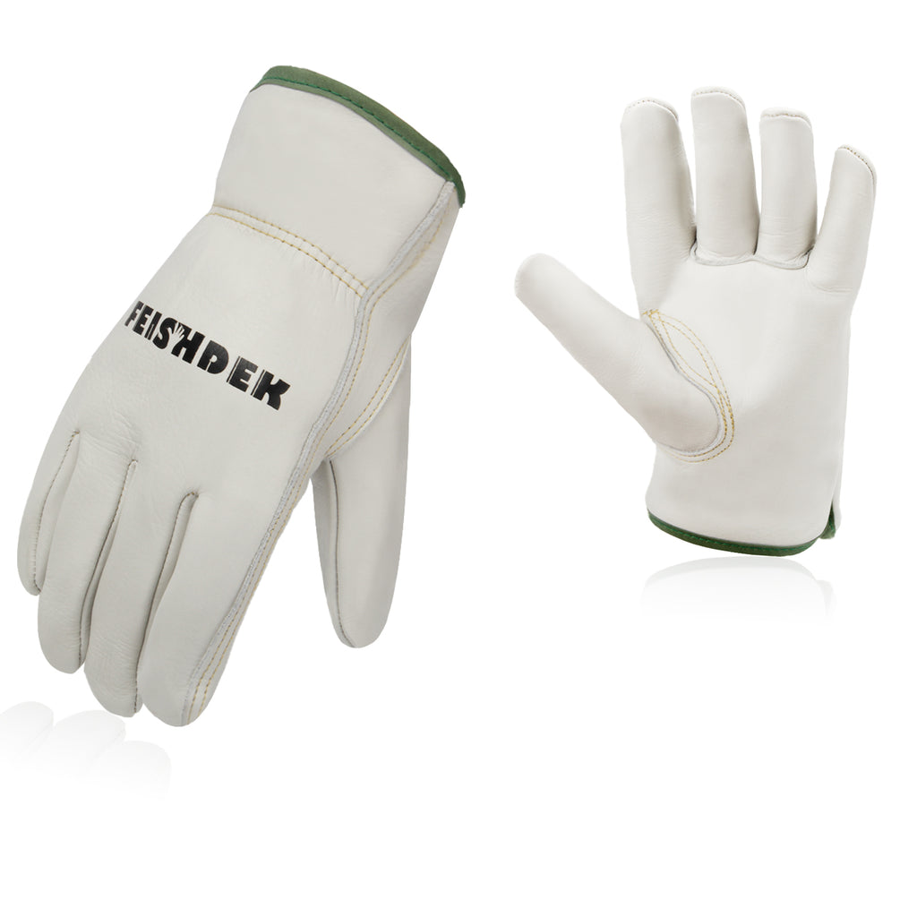 All-season real leather work gloves-Light Beige