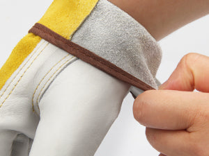 Heavy-Duty Cowhide Work Gloves with Elastic wrist