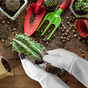 Premium Leather Double layer puncture resistant adult work gloves