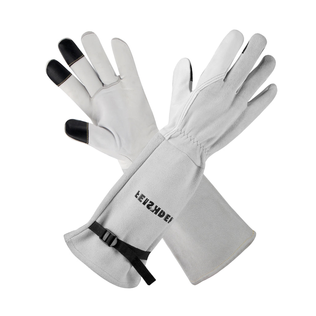 Premium Leather Double layer puncture resistant adult work gloves