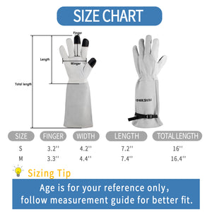 Premium Leather Double layer puncture resistant adult work gloves