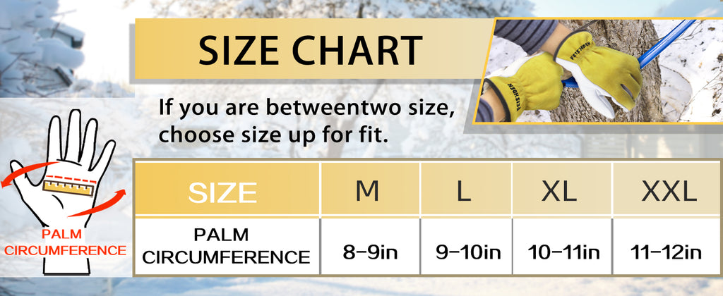 Insulated Cowhide leather work gloves