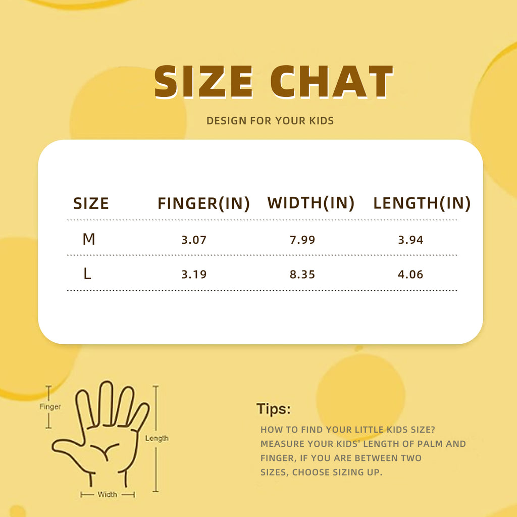 Kids' Winter Leather Insulated Gloves