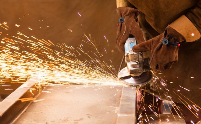 Heavy Duty Work Gloves with Leather Palm, Cowhide Leather Welding Gloves. Thorn proof, Cut resistant.