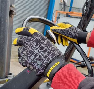 Real Leather Reflective Work Gloves