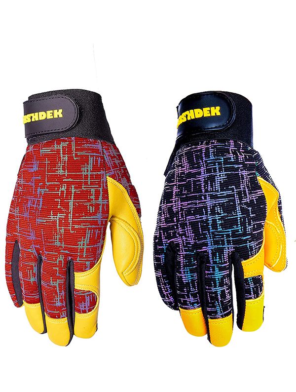 Real Leather Reflective Work Gloves