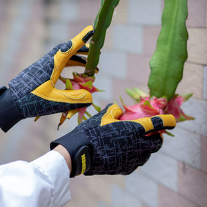 Real Leather Reflective Work Gloves