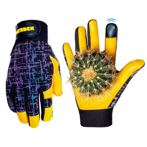 Real Leather Reflective Work Gloves