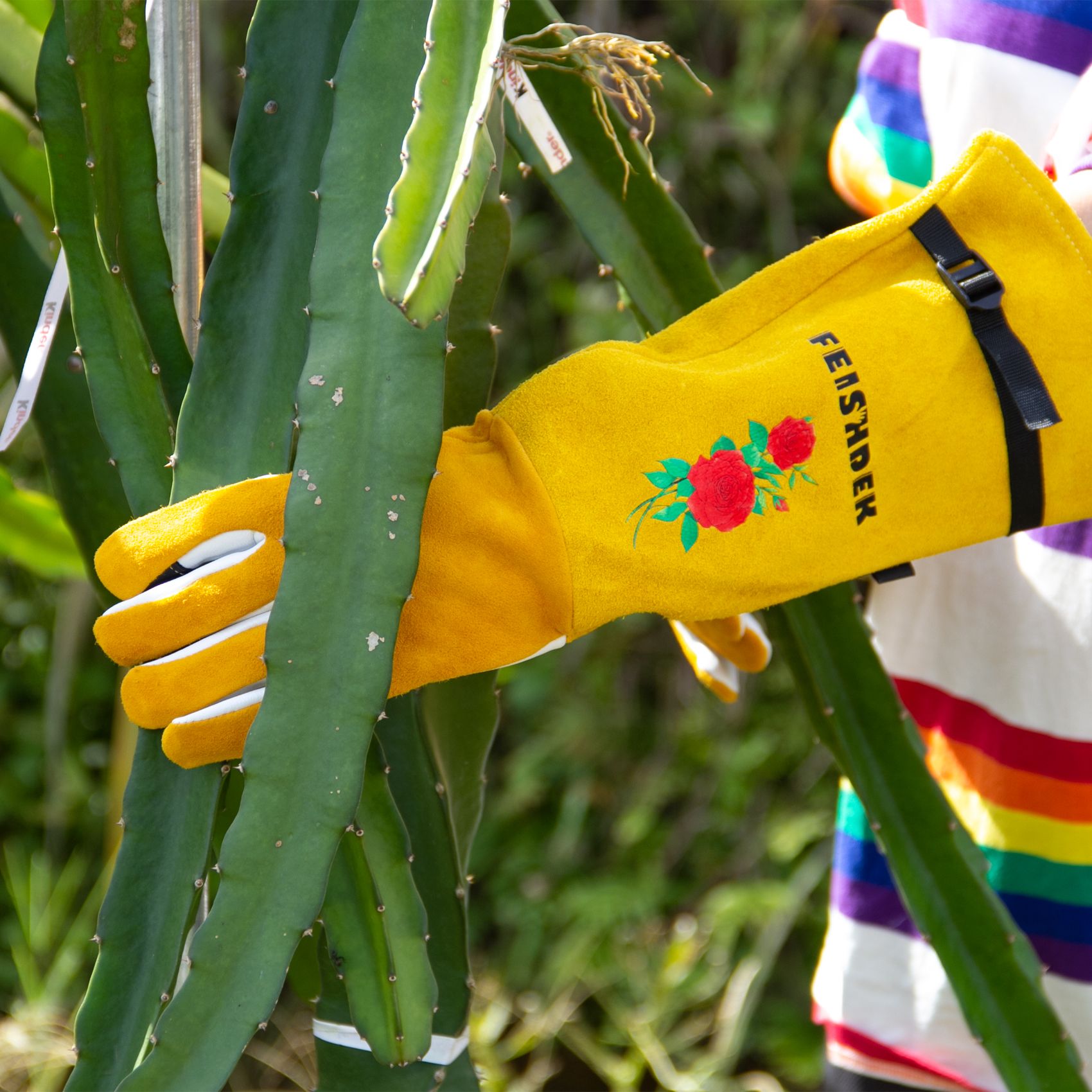 Real Leather Thorn Proof Long gardening Gloves