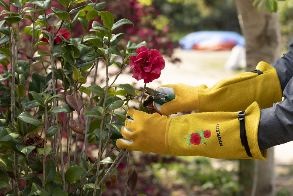 Real Leather Thorn Proof Long gardening Gloves