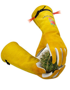 Real Leather Thorn Proof Long gardening Gloves