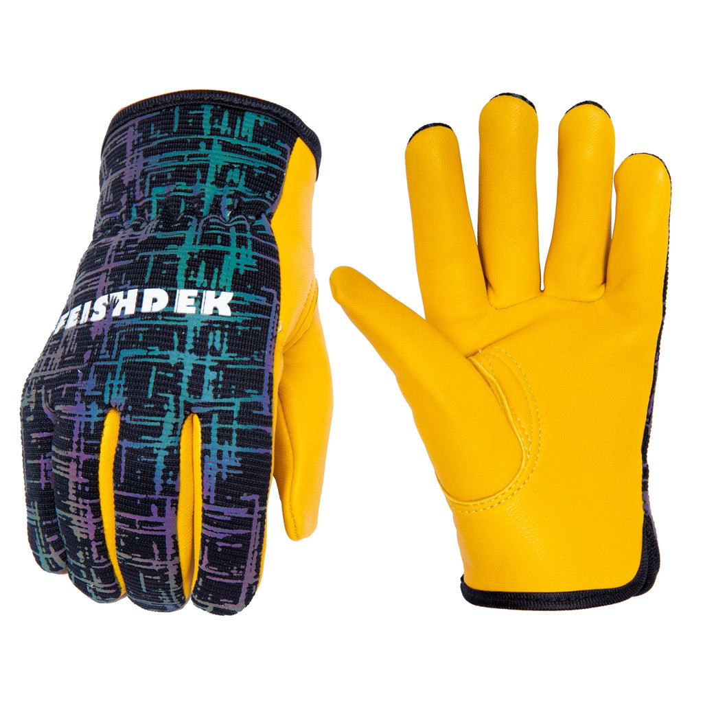 Kids Reflective Real Leather Gloves