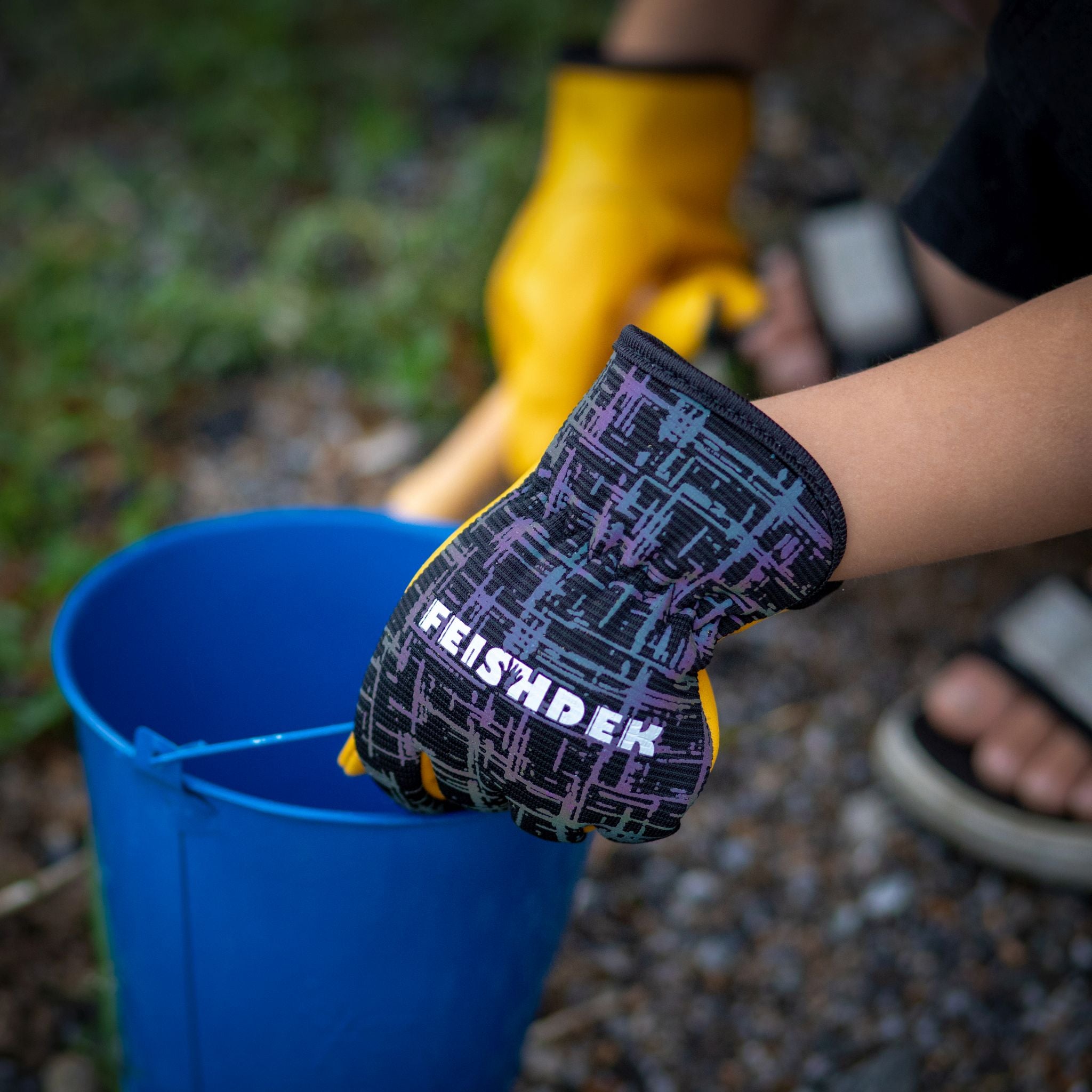 Kids Reflective Real Leather Gloves