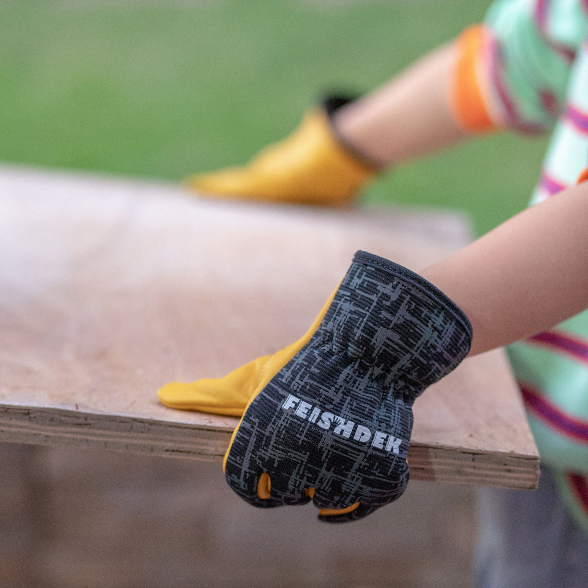 Kids Reflective Real Leather Gloves