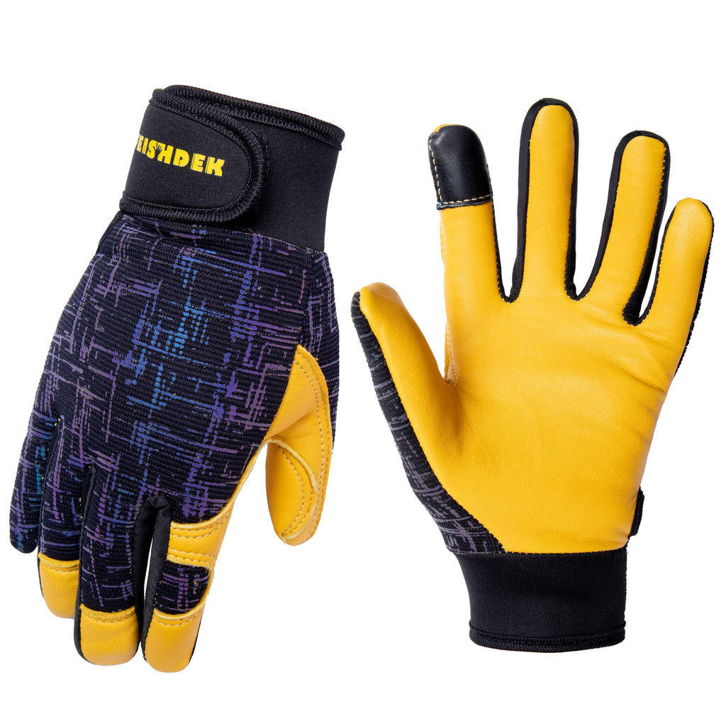 Kids Reflective Real Leather Gloves
