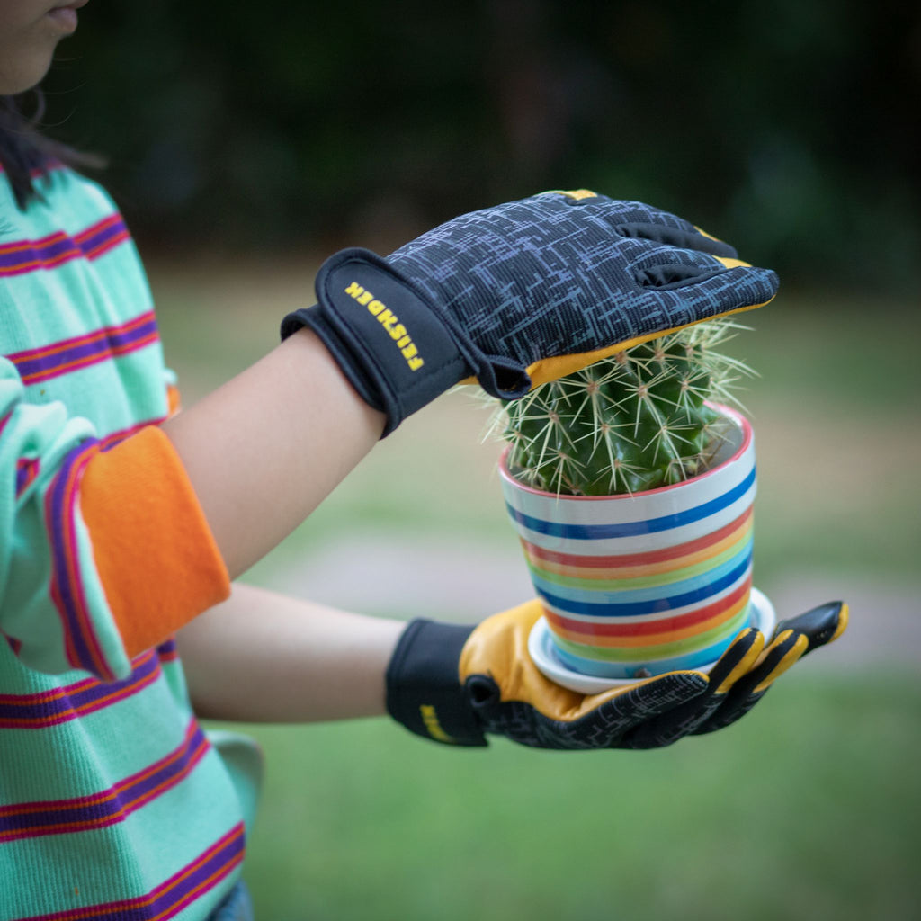 Kids Reflective Real Leather Gloves