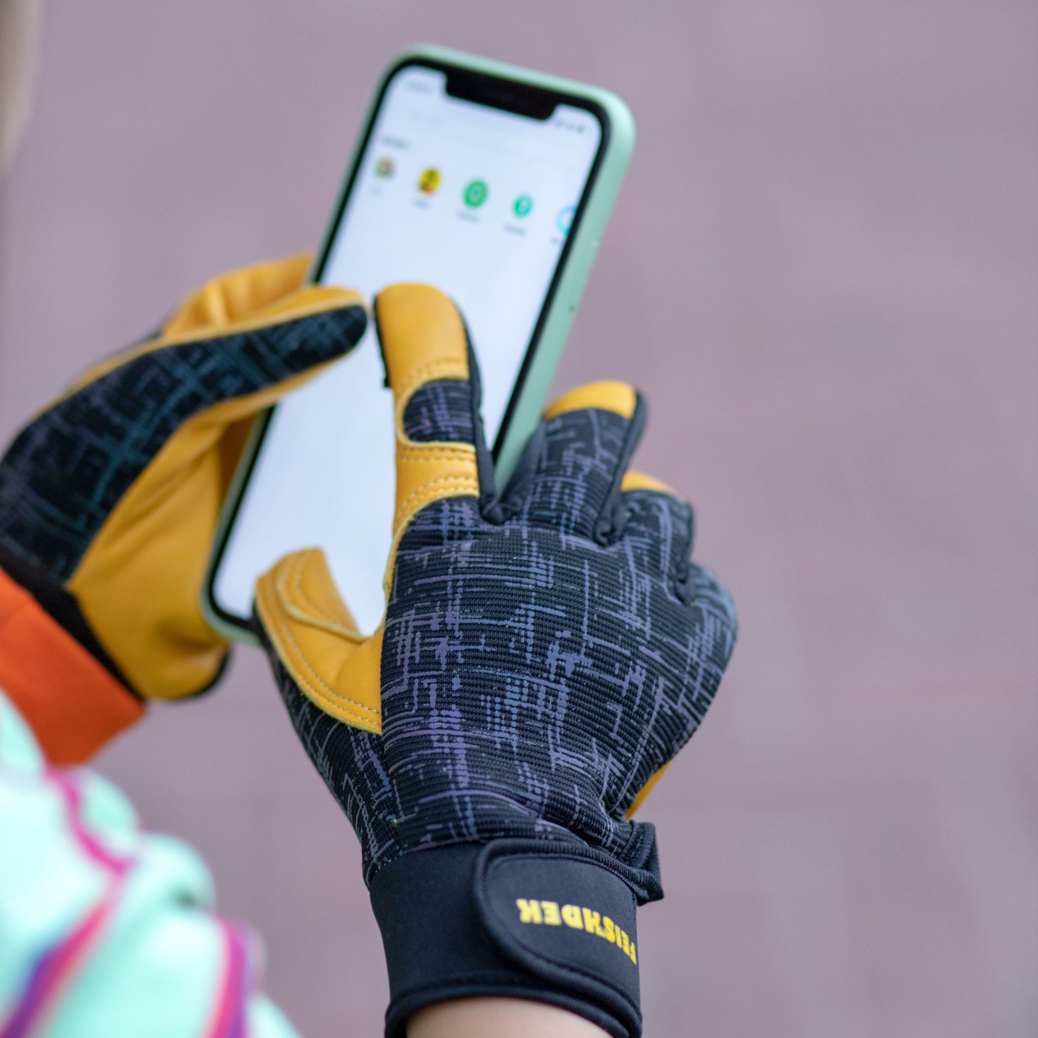 Kids Reflective Real Leather Gloves