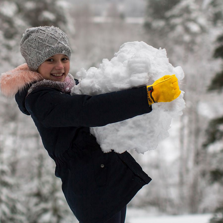 Real Leather Kids Waterproof Insulated Gloves