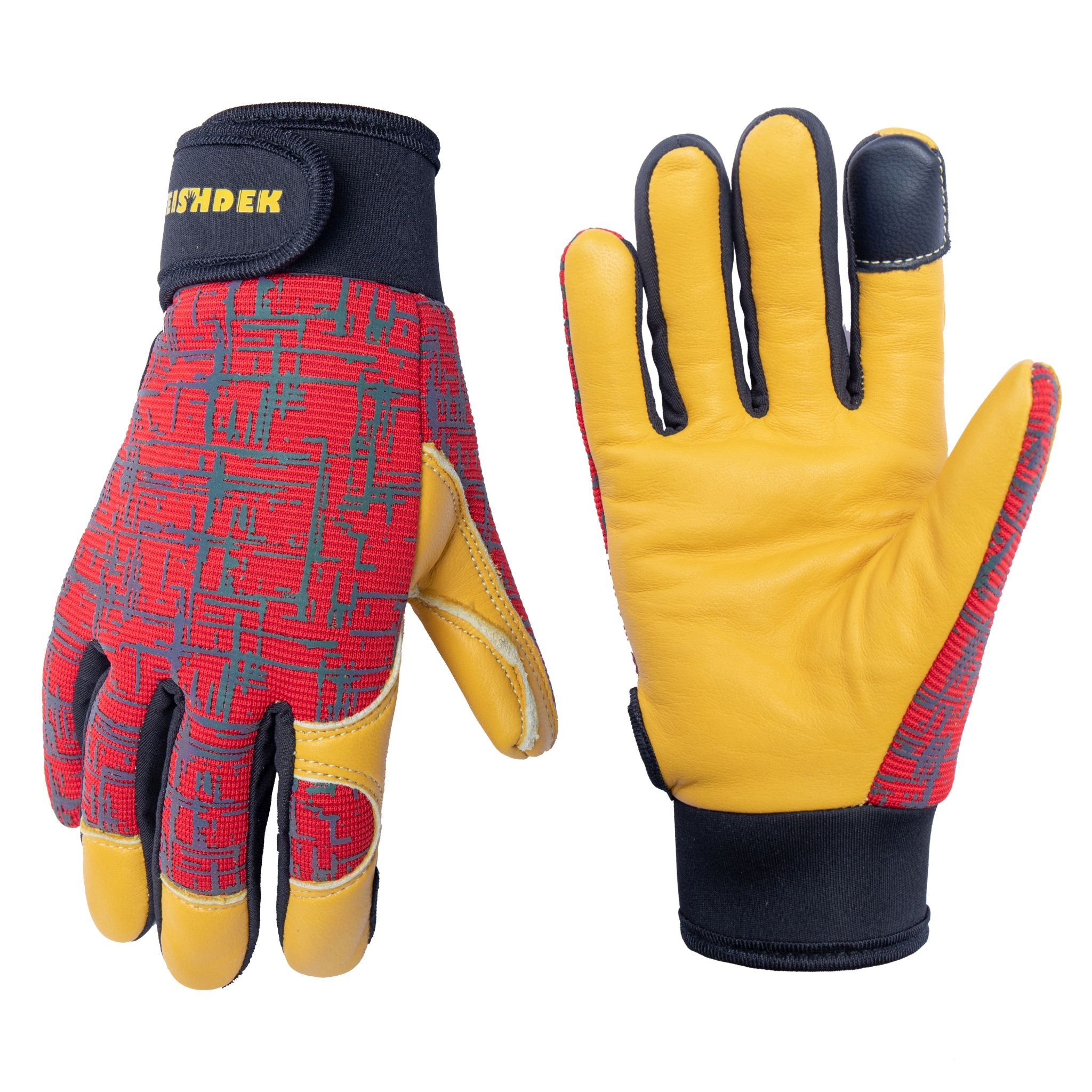 Kids Reflective Real Leather Gloves