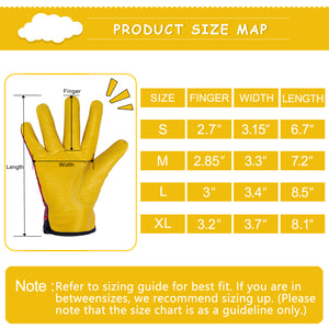 Kids Reflective Real Leather Gloves